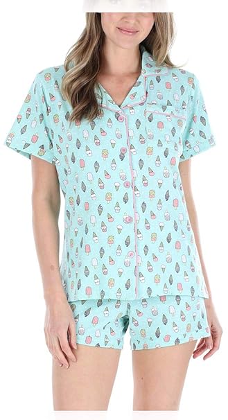 Sleepyheads Women’s Lightweight Sleepwear Short Sleeve and Short Pajama Pj Set
