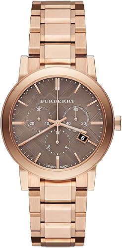 burberry gold chronograph watch
