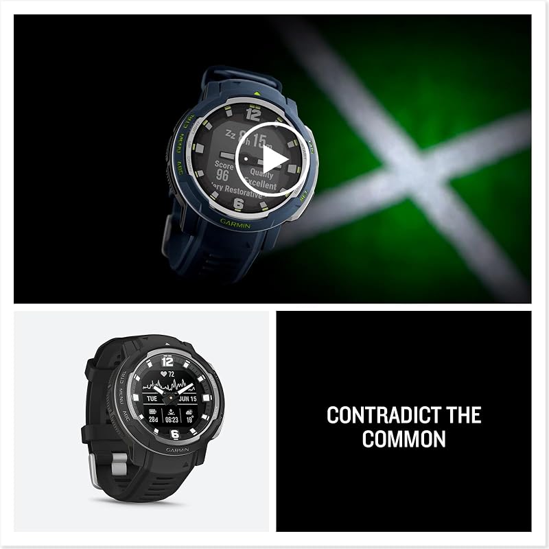 Instinct Crossover, 45 mm, GPS-Hybrid-Smartwatch, Schwarz/Silber
