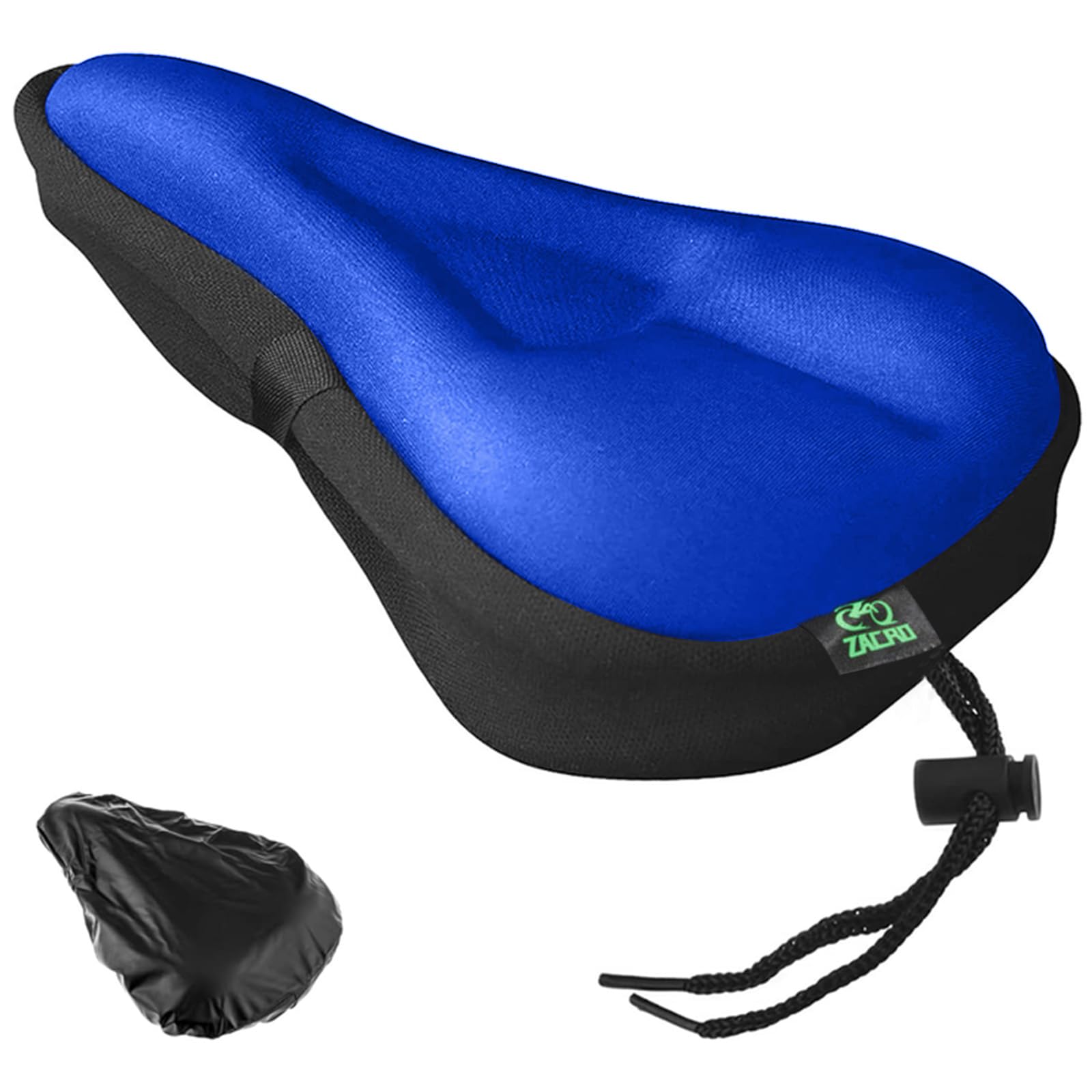 Photo 1 of Zacro Bike Seat Cushion - Padded Gel Bike Seat Cover for Men & Womens Comfort, Compatible with Peloton, Stationary Exercise or Cruiser Bicycle Seats, 11 x 7 inches