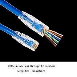 PETECHTOOL RJ45 Shielded Cat5 CAT6 Connector 8P8C