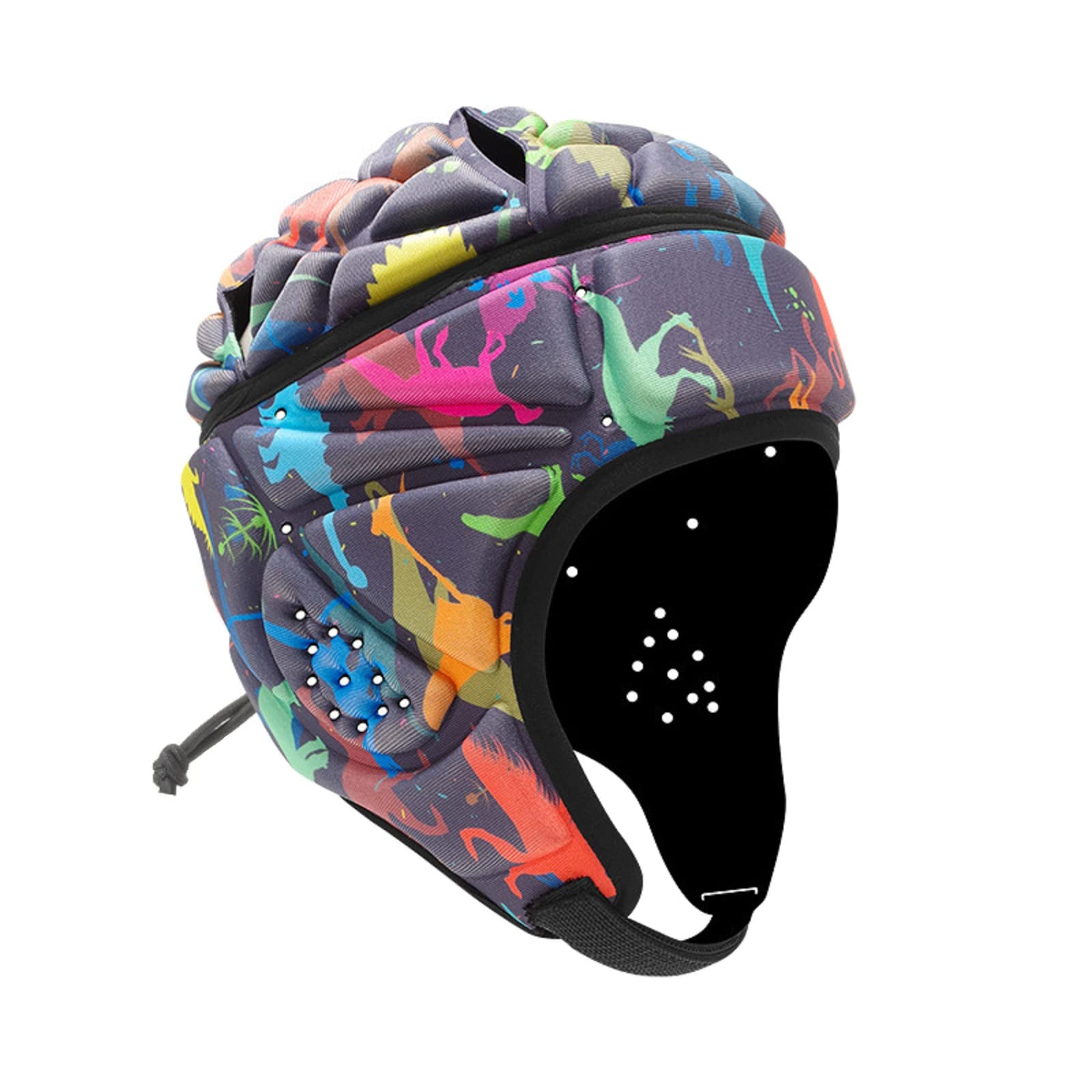 Rugby Headguard Flag Football Helmet Full Coverage Scrum Cap Soft Protective Shell Foam Padding Soccer Headgear Adjustable Breathable Head Protector Padded Anti-Collision Cap for Youth Adults