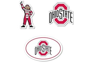 SDS Design Associates, Inc. Ohio State Buckeyes Large Auto Magnets, 3 Pack Durable Magnets. Size: Two 6"" and One 3"" Magnet. (Ohio State), Red