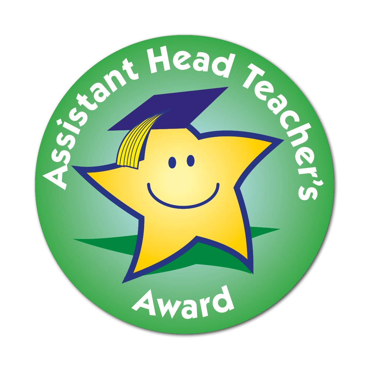 Cute Star stickers with an 'Assistant head teacher's award' Message