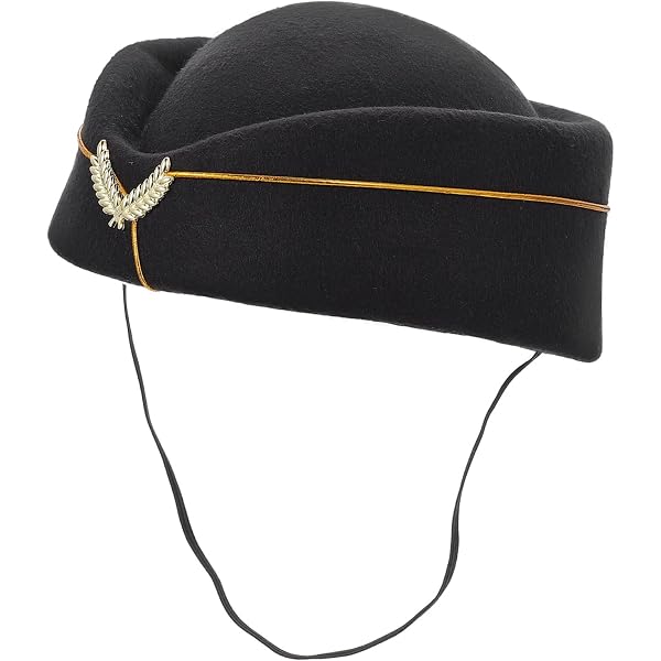 9613 Air Hostesses Hat Costume Props Party Hats Accessoriess Amazon.com: TINEASUR Flight Attendant Hat for Cosplay and  main image 2