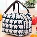 A Little Lemon Cute Reusable Cotton Lunch Bag Insulated Lunch Tote Soft Bento Cooler Bag (Polar Bear)