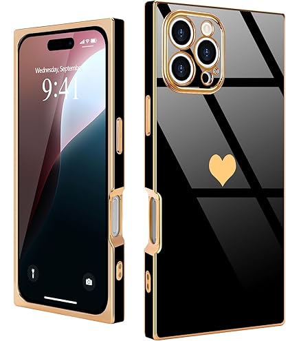 Amazon.com: Case for iPhone 13 Pro Case Gold Border White Soft TPU