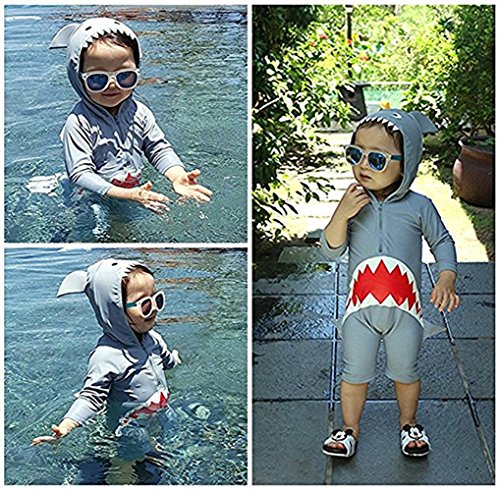 Baby Boy Girl Rash Guard Long Sleeve Swimming Costume Sun Protection Swimsuit - Image 2
