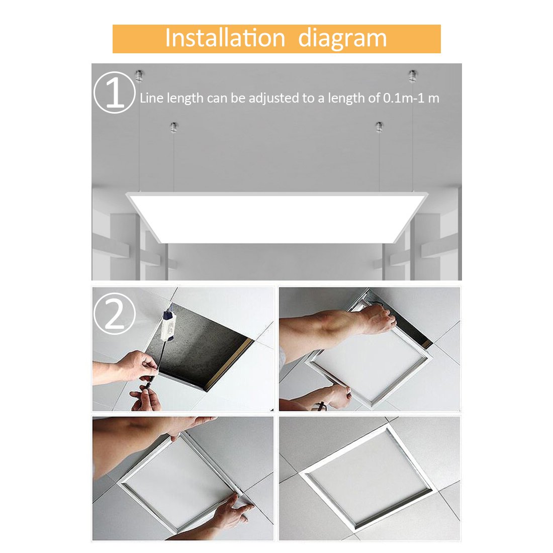 Ultra Thin Led Panel Light 12w 300 3000mm 1110lm 3000k Recessed