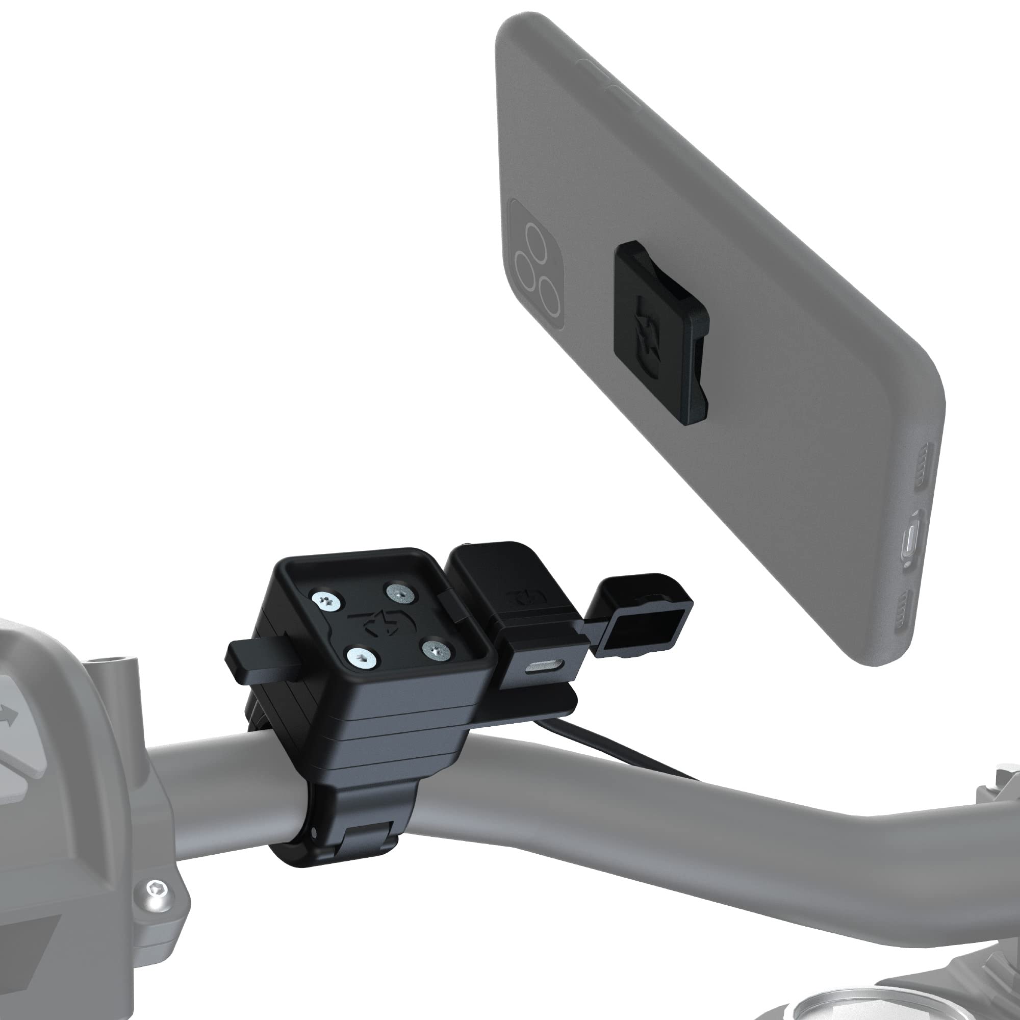 Oxford CLIQR USB Type C Motorcycle Handlebar Mount Phone Charger