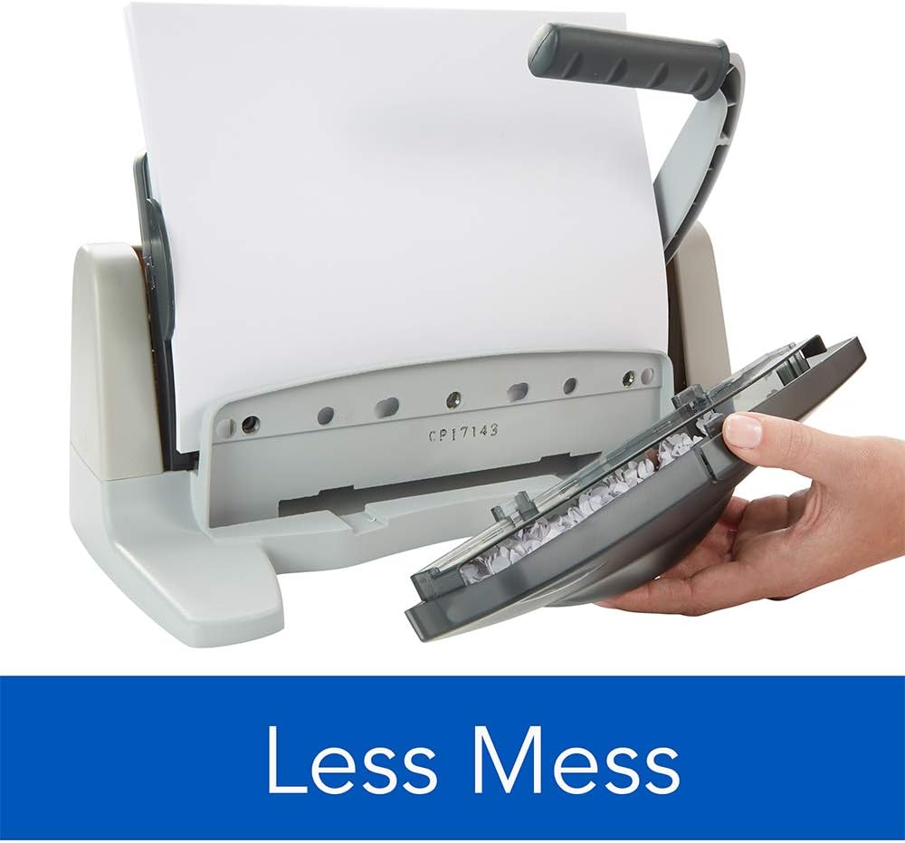 Swingline Hole Punch, Desktop Hole Puncher, 40 Sheet Punch Capacity, 2-7 Holes, Adjustable, LightTouch, Black/Silver (74357) : Office Products