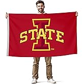 Iowa State Cyclones College Sports Printed Flag - NCAA Licensed - Nylon - School Banner (Red, Gold, 3' x 5')