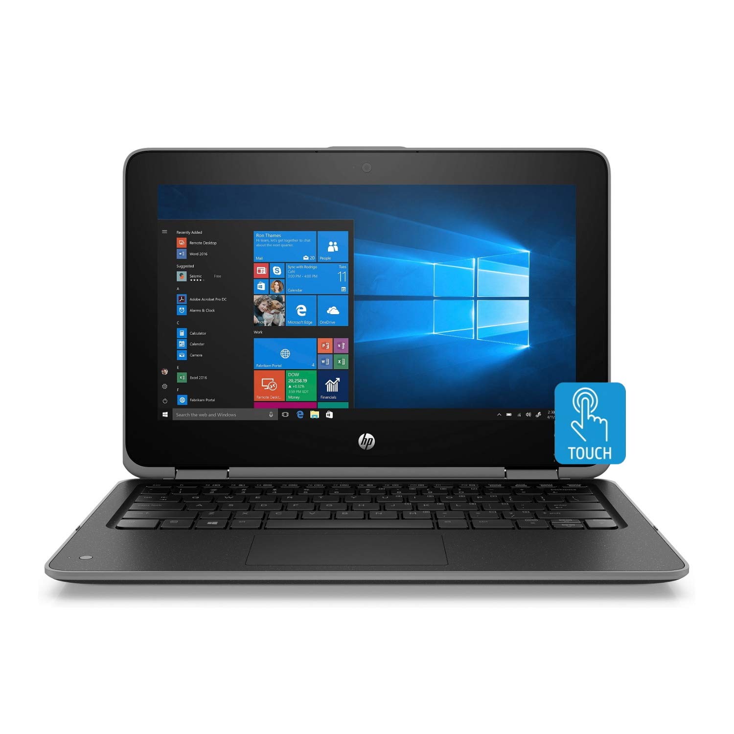 HP ProBook x360 11.6-Inch HD Touch Screen Intel M3-8100Y 8GB 128GB SSD Win 10 Pro 64 (Renewed)