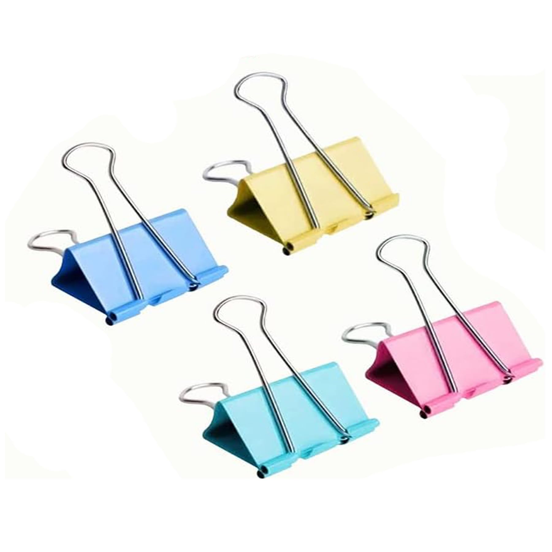 Bulldog Clips Large 60PCS 41MM Paper Clips Binder 1.6 inch (60pcs-41mm Mixed Color)