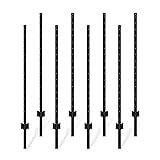 FOREHOGAR Metal Fence Post Black 4.8 feet, Pack of