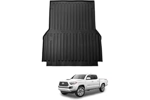 Ecarzo Bed Mat Compatible with 2005-2022 2023 Toyota Tacoma Exterior Accessories 5FT Short Bed Liner TPE Cargo Mats Heavy Duty Rear Trunk Mat All Weather Protection