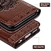 iPhone 6S 6 Wallet Case 4.7 inch, YOKIRIN PU Leather Henna Mandala 3D Relief Floral Embossed Folio Flip Full Protective Cover with Credit Card Holder Kickstand Magnetic Closure for iPhone 6 6S, Brown