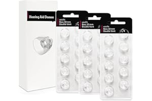 PHIRUNTY (30 Pcs) Hearing Aid Domes Accessories for Oticon Replacements, Oticon MiniFit (Double Vent 10mm) Domes, Universal Domes for Oticon Hearing Aid Supplies Kits, Fit Aid Parts for Optimal Performance