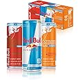 Red Bull Energy Drink, Sugar Free Variety Pack Bundle, 12 pack cans (4 Cans Sugar-Free, 4 Cans Sugar-Free Watermelon, 4 Cans Sugar-Free Strawberry Apricot)