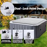 SHATCHI Energy Saving Inflatable Spa Cover for 4 Person Square Spas 118cm view 8
