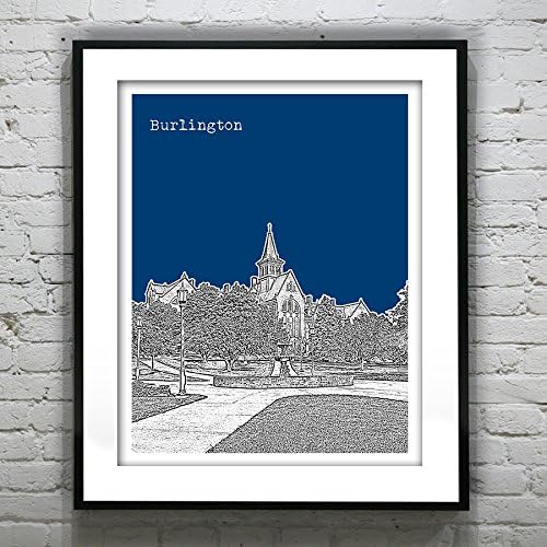 Burlington Vermont Art Print - UVM, Burlington, VT - Version 2