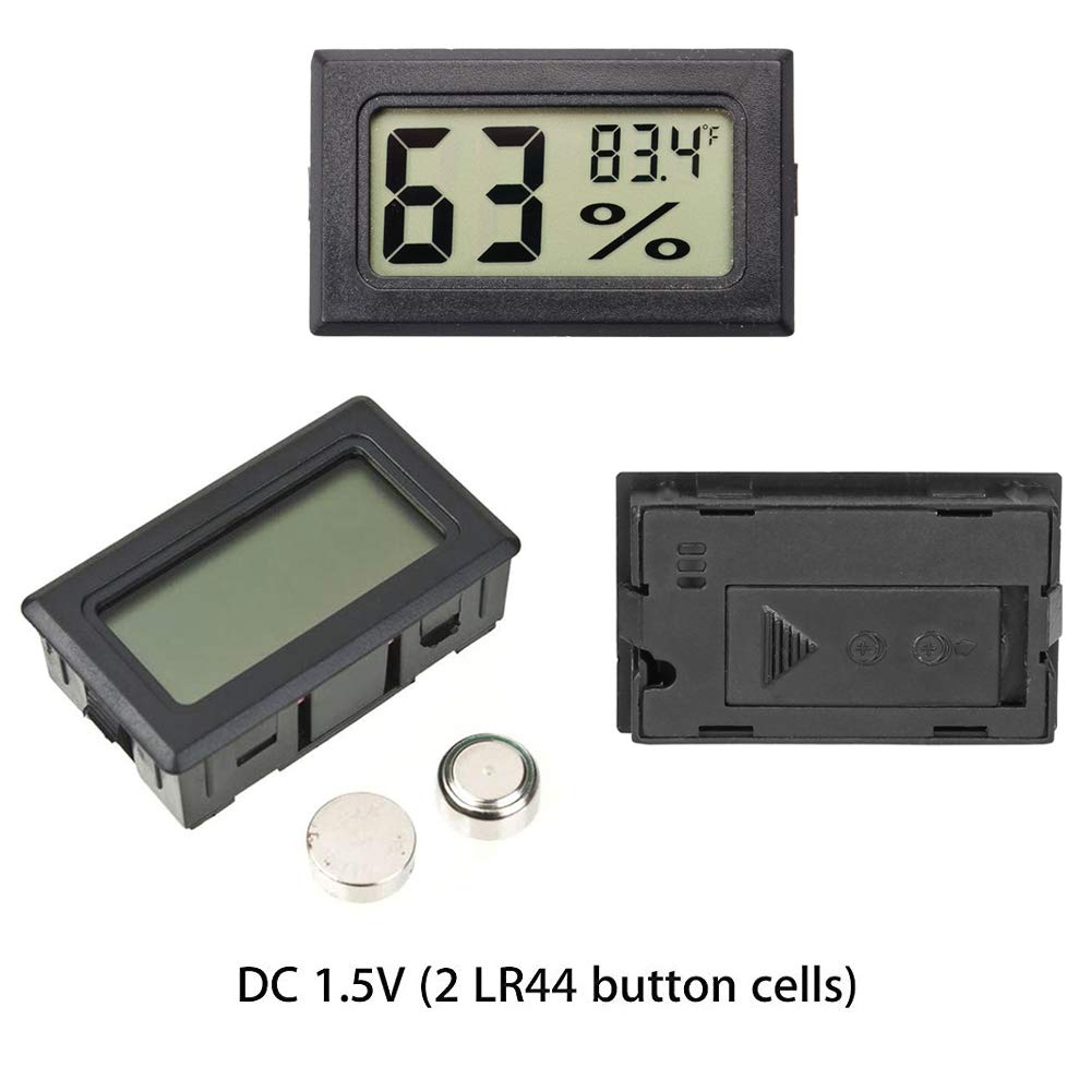 AUTIDEFY Mini Digital Electronic Temperature Humidity Meters Gauge Indoor Thermometer Hygrometer LCD Display Fahrenheit (℉) (3 Pack)