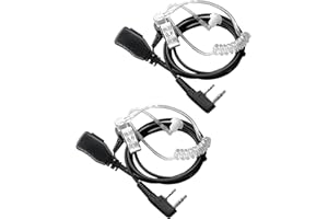 BAOFENG Walkie Talkies Earpiece with Mic Radio Earpiece for Walkie-Talkie 2 Pin Headset K5 Plus 5RM BF-888S UV-5R BF-F8HP PRO AR-152 UV-5R MINI UV-21R DM-32 UV-32 Two Way Radio(2 Pack)