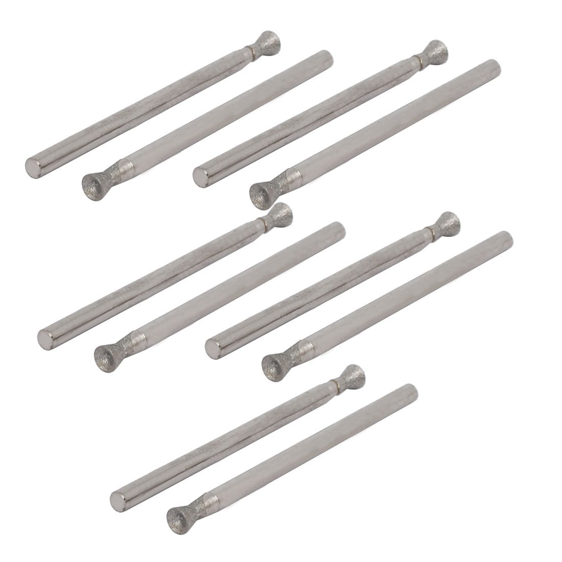 Sourcingmap 2.35mm Shank 3mm Dia Spherical Concave Head Polishing Mounted Point Bit 10pcs