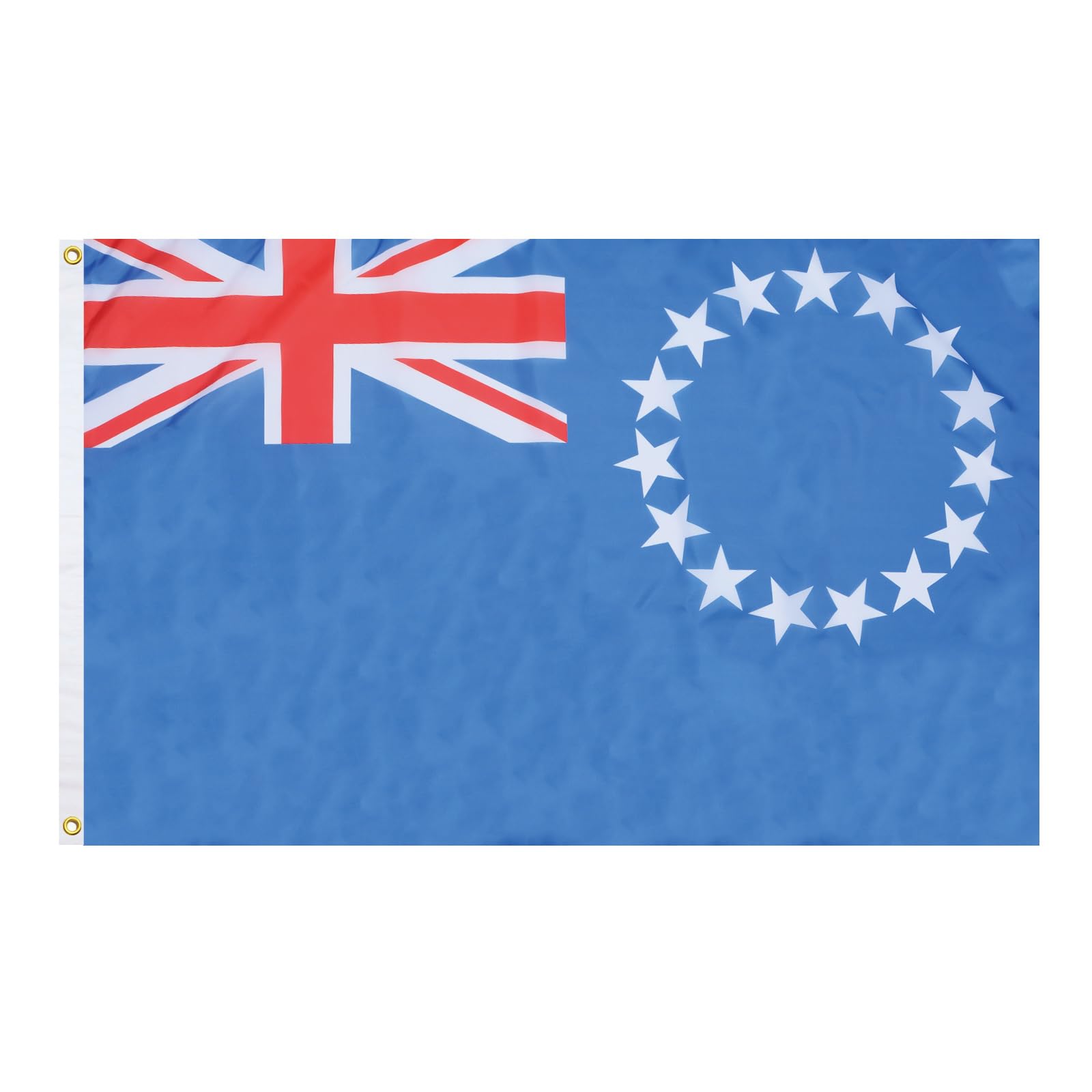 AZ FLAG - Cook Islands Flag - 2x3 Ft - 100D Polyester Cook Islander Banner with Two Metal Grommets - Fade Resistant - Vivid Colors - 2' x 3' Feet - 90x60 Cm