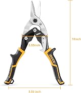 Ingco Aviation Snip Set - Left, Right, Straight Cut Tin Snips for Sheet Metal view 3