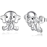 Vito 925 Sterling Silver Animal Earrings for Women, Highland Cow Stud Earrings Axolotl Earrings Owl Jewelry Gift for Mom