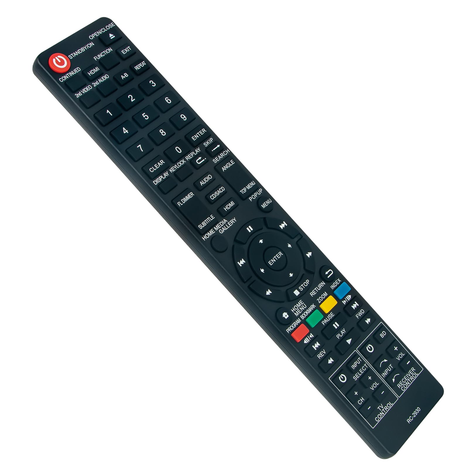 RC-2930 Replacement Remote Control -VINABTY-fit for Pioneer Blu-Ray DVD Player RC2930 remote control RC-2427 BDP-05FD BDP-62FD BDP-80FD BDP-140 BDP-23FD BDP-150-K