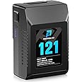 FirstPower V Mount/V-Lock Battery, 121Wh(8400mAh, 14.4V) V-Mount Battery Support PD 60W USB-C Fast Charger, with D-TAP, USB-A, USB-C Port, for Video Broadcast Camera Camcorder Monitor LED Light