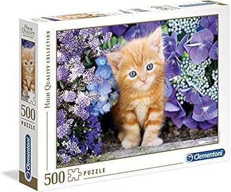Clementoni 8 Puzzle Chat Roux Dans Les Fleurs 500 Pieces Amazon Fr Jeux Et Jouets