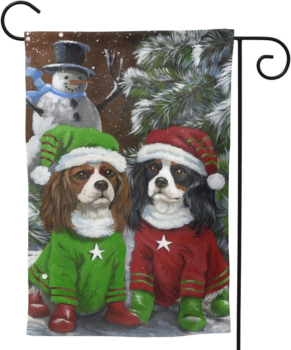 Only Pineapple Cavalier King Charles Spaniel CKCS Dog Seasonal Family Welcome Double Sided Garden Flag Outdoor Funny Decorative Flags for Garden Yard Lawn Decor Party Gift Many Sizes