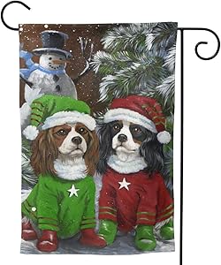 Only Pineapple Cavalier King Charles Spaniel CKCS Dog Seasonal Family Welcome Double Sided Garden Flag Outdoor Funny Decorative Flags for Garden Yard Lawn Decor Party Gift Many Sizes