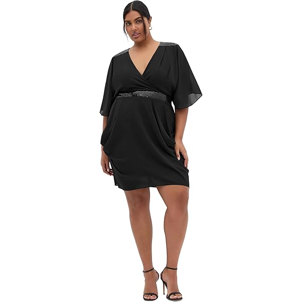 Amazon.com: City Chic Women's Plus Size Sequin Party Dress, 14 : Clothing,  Shoes & Jewelry
