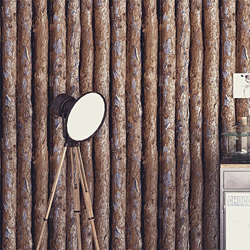 Haokhome 610863 Faux Wood Wallpaper 17 7 X 19 7ft Peel Stick Tree