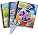 7TECH Magic Water Coloring Book Drawing Painting Picture Album with Refillable Pen Animal Outer Space Letter Kids Learning Toys 3 Pack