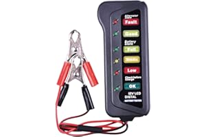 NInE-ROnG Battery Tester Battery Capacity Indicator Working 6 Indicators for Rv Golf Cart Lawn Mower Electric Bike Motorcycle