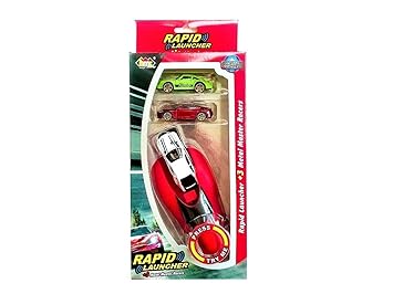 Generic Rapid Launcher Playset Toy with 3 Die Cast Metal Stunt Car for Kids