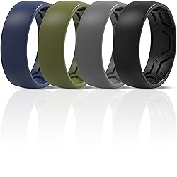 ThunderFit Silicone Rings for Men, Breathable