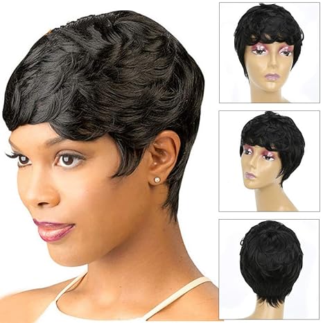 Amazon Com Short Natural Synthetic Anti Warping Wigs