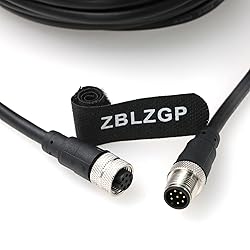 ZBLZGP M12 8 Pin A-Coding Male to Female Connector