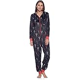 Ashford & Brooks Women's Fleece Hooded One Piece Pajama Union Jumpsuit