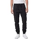 ITALYMORN Mens Khaki Joggers Casual Cargo Joggers Black Cargo Pants Drawstring Waist
