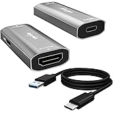 Unidirectional HDMI to USB-C Adapter for XR AR Glasses,4K@60Hz HDMI Female(Source) to USB 3.1 Female(Display) Converter with PD Charging Port for RayNeo XREAL Rokid Viture Monitor with 6FT Power Cable