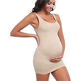 Arearief Women’s Maternity Sleeveless Tank Tops, Pregnancy Belly Support Shapewear Baby Shower Bodycon Dress Workout Shirts