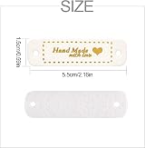 SAVITA 40 Handmade PU Leather Labels for DIY Clothes - White Gold Black Brown view 2