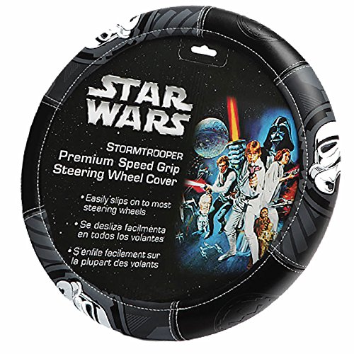 Star Wars Character Speed Grip Black Steering Wheel Cover Stormtrooper
